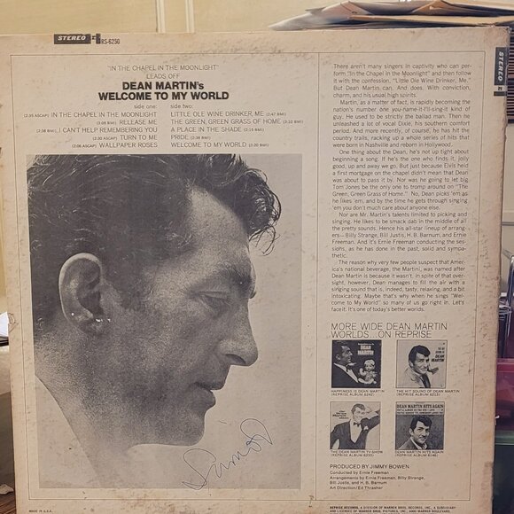 2/$9 Records: Dean Martin "Welcome To My World" 33 1/2 Vinyl LP - Picture 2 of 5